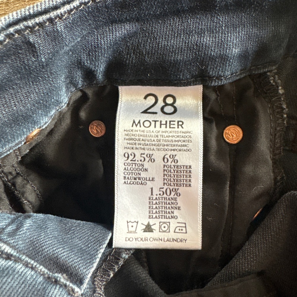 Mother Jeans High Waisted Looker Sz 28 When the Going Gets Tough Stretch Denim - Picture 4 of 8